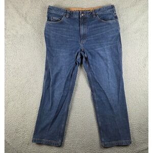 Duluth Trading Flex Ballroom Jeans Mens 40x30 (38x29) Blue Relaxed Fit Denim